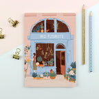Carnet de notes A5 Fleuriste à Paris avec pages lignées