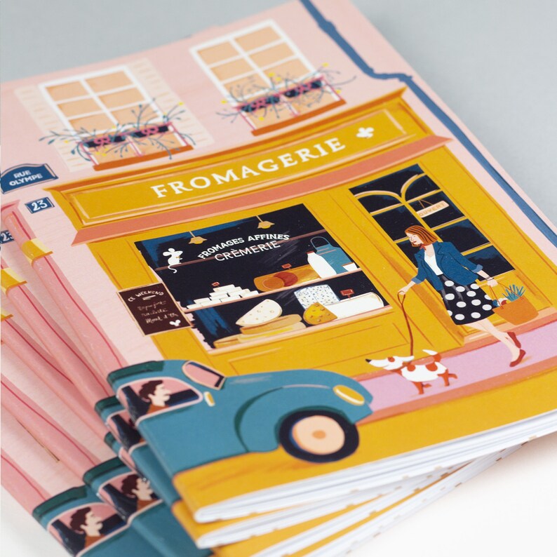 Carnet de notes A5 pages lignées - Fromagerie à Paris