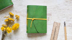 Carnet B6 liège naturel uni couleur au choix – Journal écriture – Papier ligné ou uni – Reliure cousue main