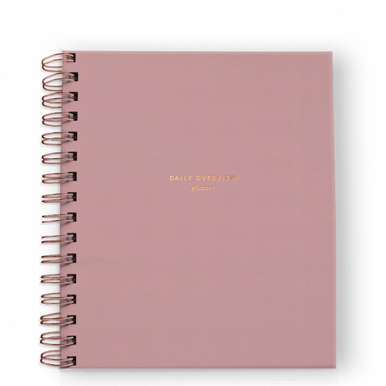 Agenda quotidien Mindful Productivity non daté 90 jours, couverture unie avec feuille d'or