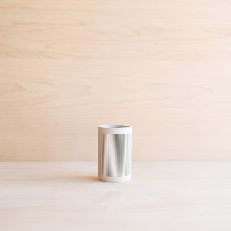 Pot à crayons et pinceaux en bois recyclé - Organisateur de bureau minimaliste