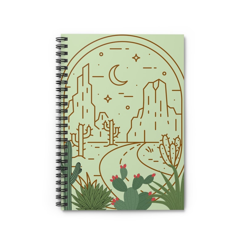 Cahier à spirale Design désert - Ligné 118 pages