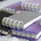 Carnet de croquis aquarelle fait main, mini spirale, format voyage, 2.75 x 4 pouces, 40 pages