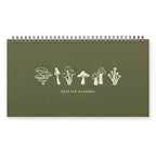 Agenda hebdomadaire non daté Mushroom - Bureau, 12 x 6.5 po, 54 pages, reliure métallique