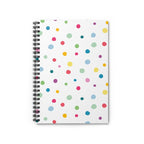 Cahier à spirales coloré à pois – Journal ligné de 118 pages