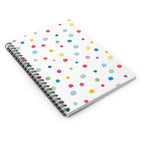 Cahier à spirales coloré à pois – Journal ligné de 118 pages