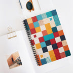Cahier à spirales patchwork coloré 6x20 cm 118 pages lignées