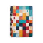 Cahier à spirales patchwork coloré 6x20 cm 118 pages lignées