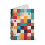 Cahier à spirales patchwork coloré 6x20 cm 118 pages lignées