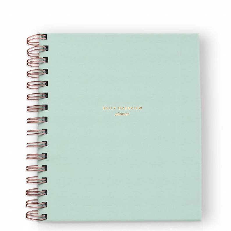 Agenda quotidien Mindful Productivity non daté 90 jours, couverture unie avec feuille d'or