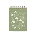 Mini carnet de notes Garden Doodle - Carnet de notes, revue, cahier de poche, reliure spirale, pages blanches