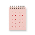 Mini carnet de notes en forme de coeur 3x4 pouces - Cahier vierge à reliure spirale