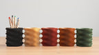 Pot à crayons en bois minimaliste 9 cm de hauteur