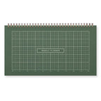 Agenda hebdomadaire de bureau Ruler Grid - Non daté - Planificateur de liste de contrôle 12x6,5 pouces