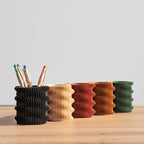 Pot à crayons en bois minimaliste 9 cm de hauteur