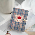 Plaid Patchwork Refillable Fabric Journal, Embroidered Notebook Cloth-Covered Diary Travel Planner Scheduler, A5 A6