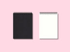 Carnet de notes couverture rigide en tissu A5/B5/A4, 105 g/m², 200 pages, spirale métallique