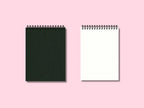 Carnet de notes couverture rigide en tissu A5/B5/A4, 105 g/m², 200 pages, spirale métallique