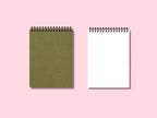 Carnet de notes couverture rigide en tissu A5/B5/A4, 105 g/m², 200 pages, spirale métallique