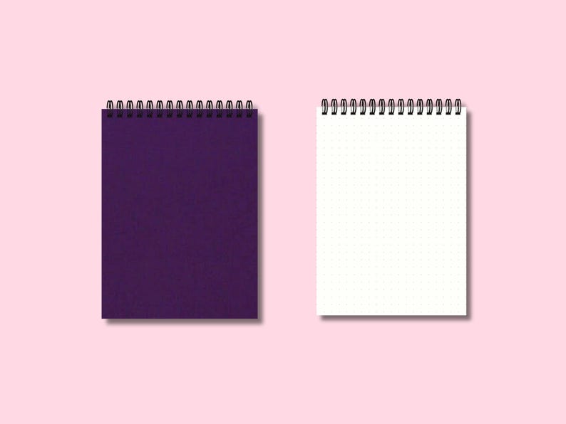 Carnet de notes couverture rigide en tissu A5/B5/A4, 105 g/m², 200 pages, spirale métallique