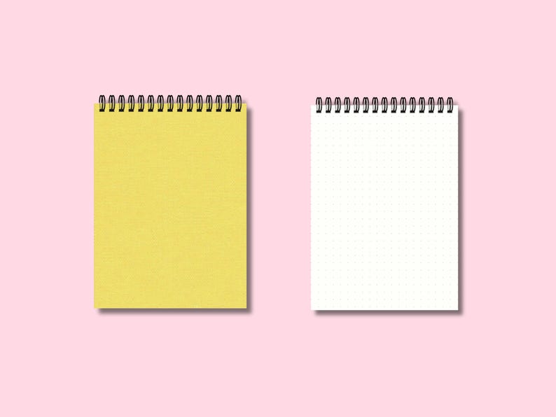 Carnet de notes couverture rigide en tissu A5/B5/A4, 105 g/m², 200 pages, spirale métallique