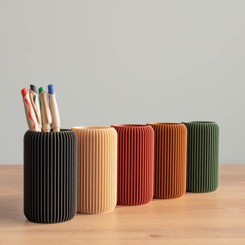 Porte-crayons en bois minimaliste 10 cm