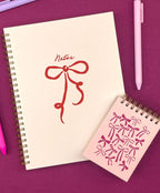 Carnet de notes motif nœud 3x4 pouces - Bloc-notes reliure spirale pages blanches
