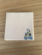 Post-it Fleurs Bleues 40 Feuilles - Notes Autocollantes Personnalisables