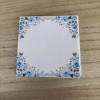 Post-it Fleurs Bleues 40 Feuilles - Notes Autocollantes Personnalisables
