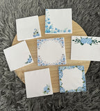 Post-it Fleurs Bleues 40 Feuilles - Notes Autocollantes Personnalisables