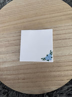 Post-it Fleurs Bleues 40 Feuilles - Notes Autocollantes Personnalisables