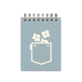 Mini carnet de notes Flower Pocket | Revue | Cahier de poche | Reliure spirale | Pages blanches 3x4 pouces