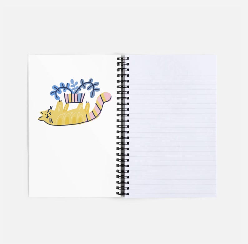 Carnet de notes A5 à spirales, 80 pages, motif chats