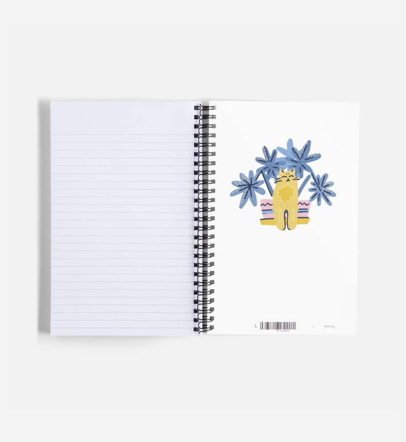 Carnet de notes A5 à spirales, 80 pages, motif chats