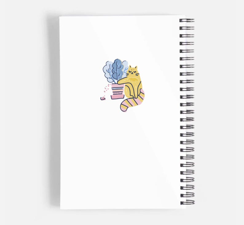 Carnet de notes A5 à spirales, 80 pages, motif chats
