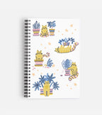 Carnet de notes A5 à spirales, 80 pages, motif chats