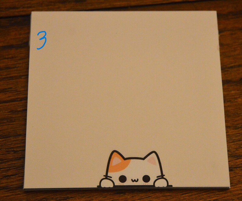 Pense-bêtes chat/chaton, 40 notes, 3 tailles, 3,5 x 3,5 pouces