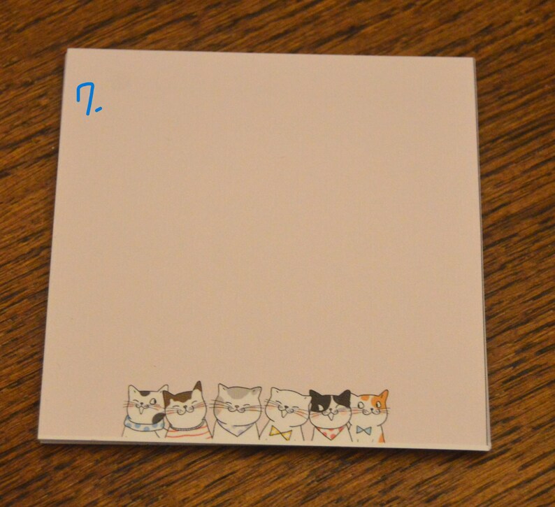 Pense-bêtes chat/chaton, 40 notes, 3 tailles, 3,5 x 3,5 pouces