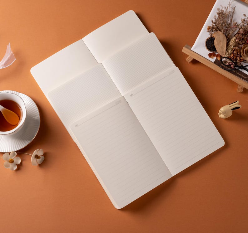 Embroidered Pumpkin Fabric Notebook Journal A5 A6 Loose-leaf Thread-bound Lined Grid Blank Pages Vintage