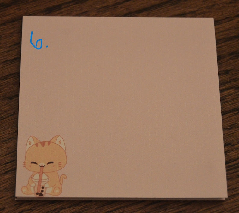 Pense-bêtes chat/chaton, 40 notes, 3 tailles, 3,5 x 3,5 pouces
