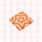 Lot de 6 Post-it Groovy Rétro 3x3 - Blocs-notes Esthétiques Pastel en Damier Ondulé - Fournitures de Bureau