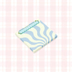 Lot de 6 Post-it Groovy Rétro 3x3 - Blocs-notes Esthétiques Pastel en Damier Ondulé - Fournitures de Bureau