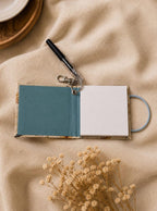 Carnet de notes porte-clés abeille papillon botanique fait main 3,5" avec stylo