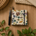 Carnet de notes floral aquarelle 3,5 x 3,5 pouces avec stylo et post-it